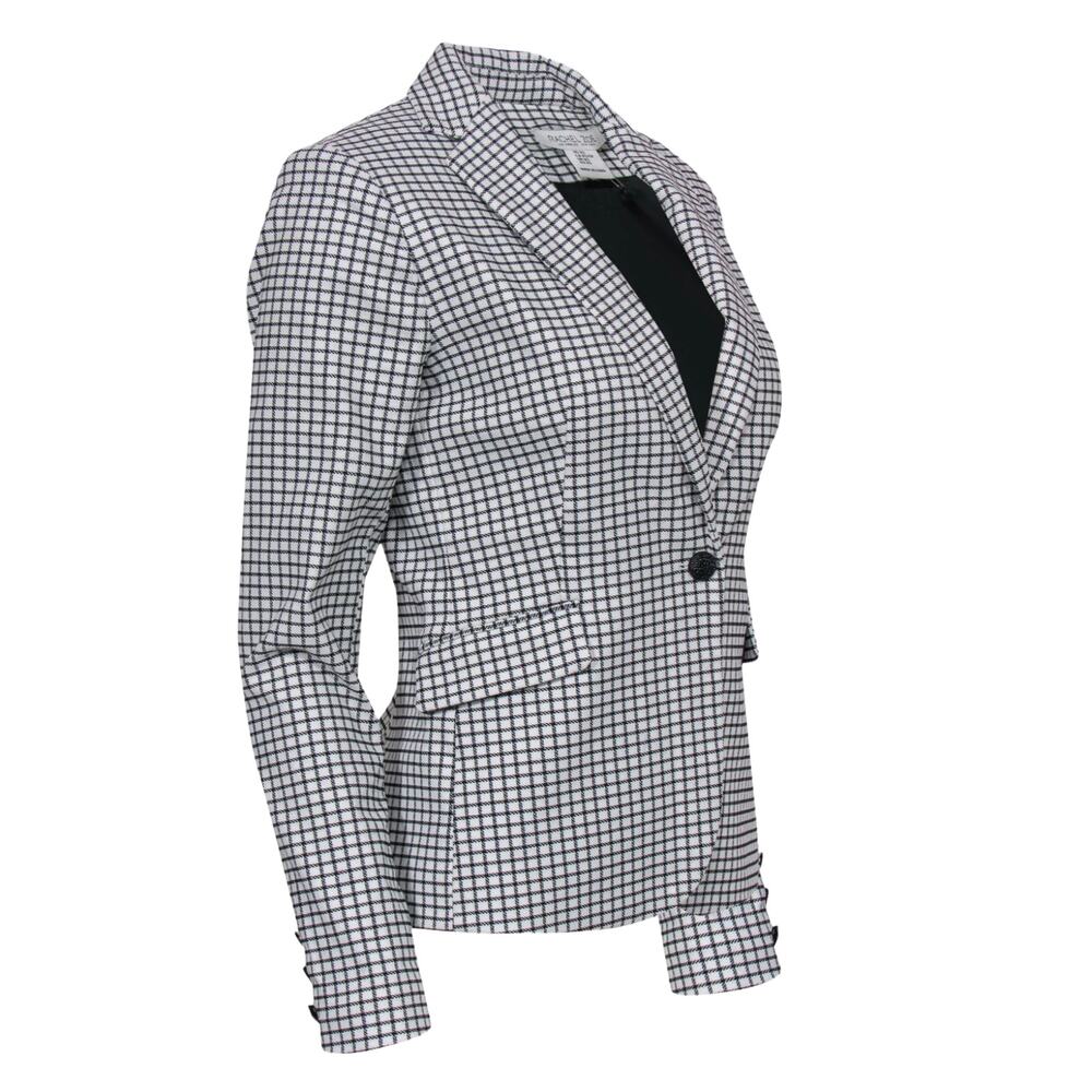 Rachel Zoe Black & White Plaid Single Breasted Blazer Size Small